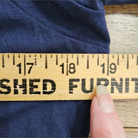 MICHAEL Michaek Kors Top Womens Small Gold Toned Shoulder Cutout Blue Cotton - Picture 9 of 13